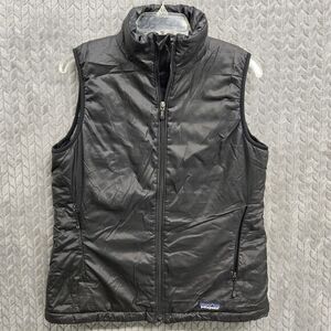 Patagonia Micro‎ Puff Vest Womens Medium Full Zip Black Quilt Line Insulated